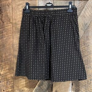 J Crew brown and cream polka dot skirt